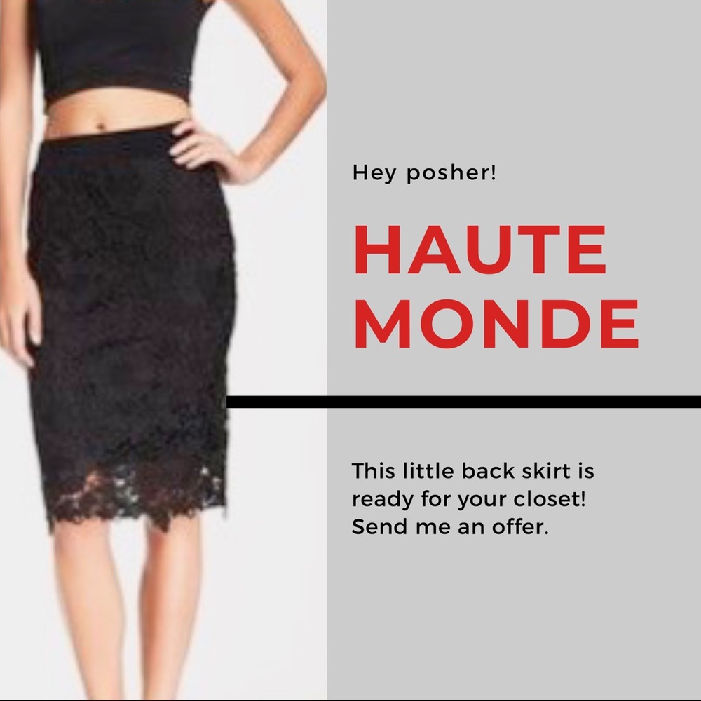 Little black skirt with lace detail